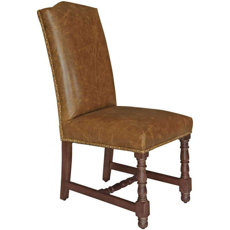 Canora Grey Mistretta Genuine Leather Upholstered Dining Chair Wayfair